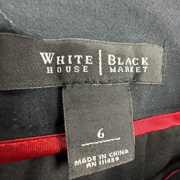 White House Black Market Polka Dot Tiered Ruffle Skirt Women Size 6 - Picture 4 of 6